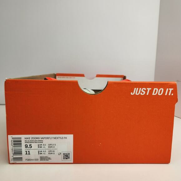 Nike ZoomX Vaporfly Next% 3 FK No Finish Line Size 9.5 Men Elite Running Shoe - Picture 8 of 8